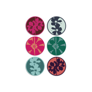 Sottobicchieri Color Bloom – Set 6 pezzi