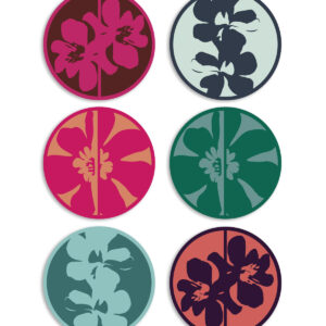 Tovagliette Tonde Color Bloom – Set 6 pezzi