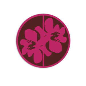 Tovaglietta Tonda Color Bloom – Brown Red