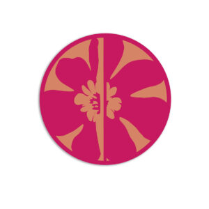Tovaglietta Tonda Color Bloom – Orange Fuchsia