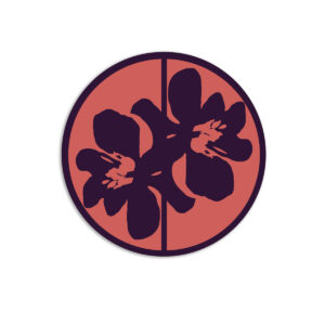 Tovaglietta Tonda Color Bloom – Orange Black