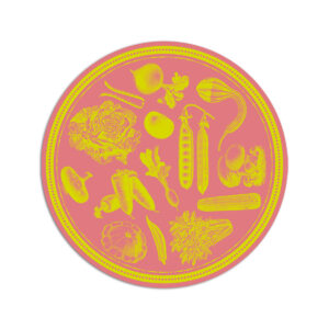 Tovaglietta Tonda Veggie Punk – Yellow Pink